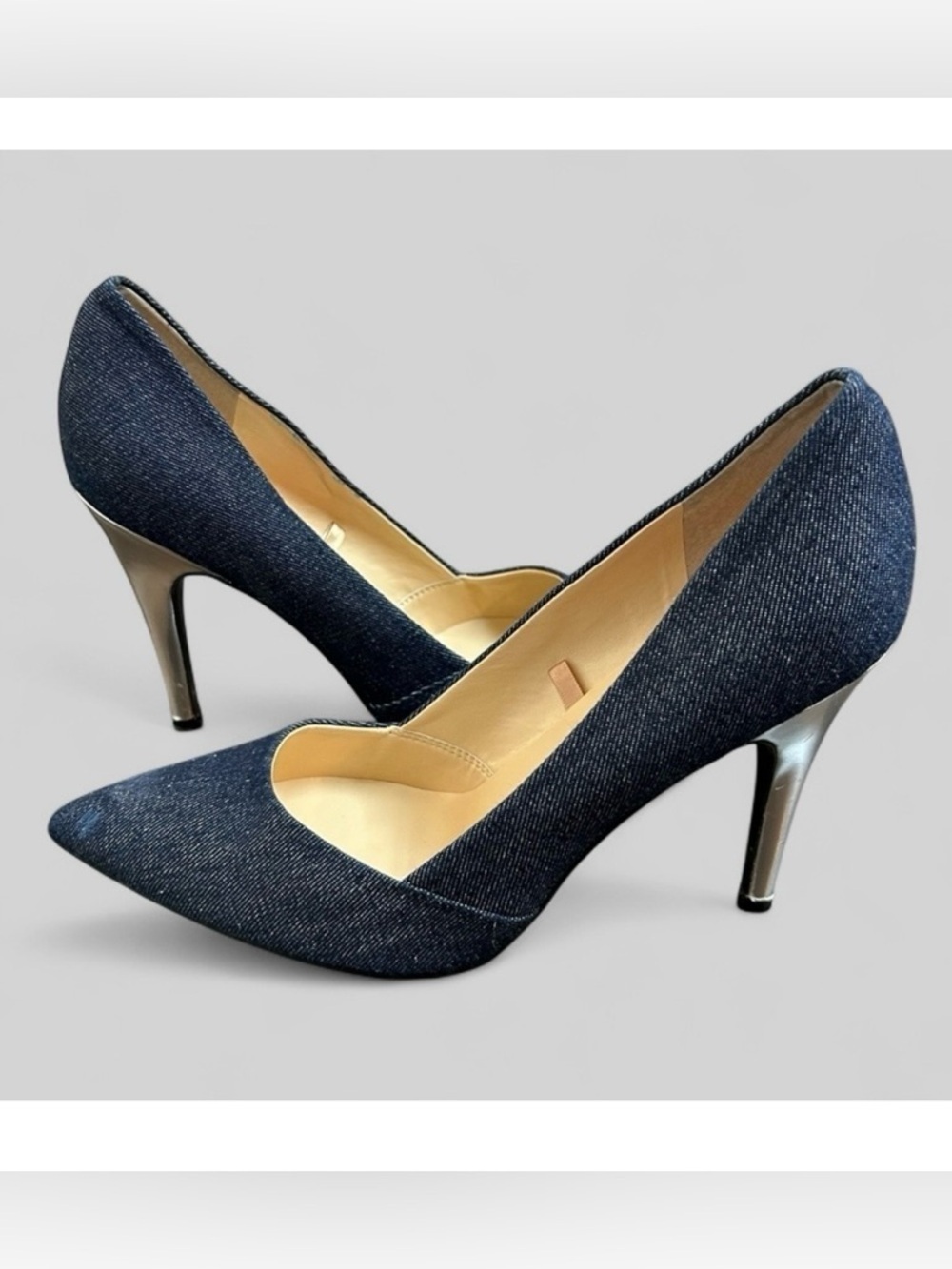 Guess Denim Stiletto Shoes Heels Size 10 - Picture 13 of 13